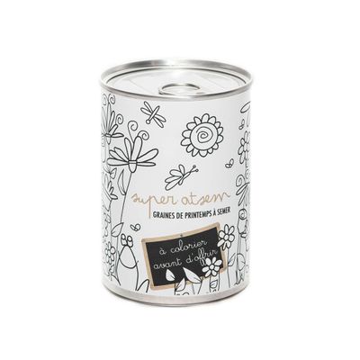 Cadeaux - Kit à semer "Super atsem - À colorier" Fabriqué en France - MAUVAISES GRAINES