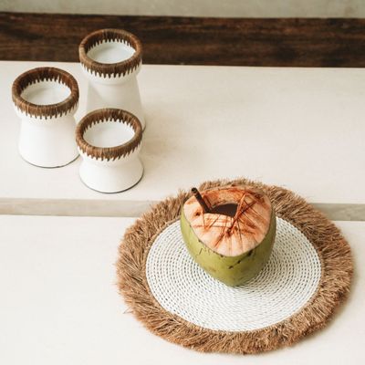 Sets de table - Le Set De Table Seagrass Raffia - Blanc Naturel - BAZAR BIZAR LIVING