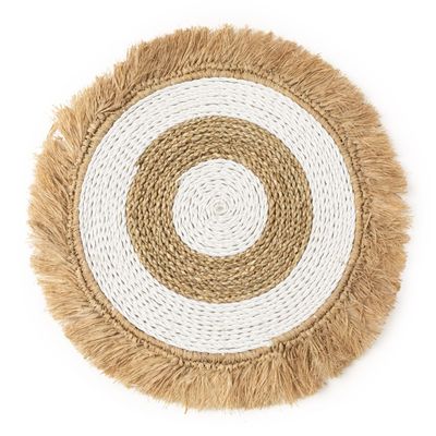 Placemats - The Seagrass Raffia Placemat - Natural White - BAZAR BIZAR - COASTAL LIVING