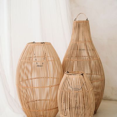 Hanging lights - The Flacon Pendant - Natural - L - BAZAR BIZAR LIVING