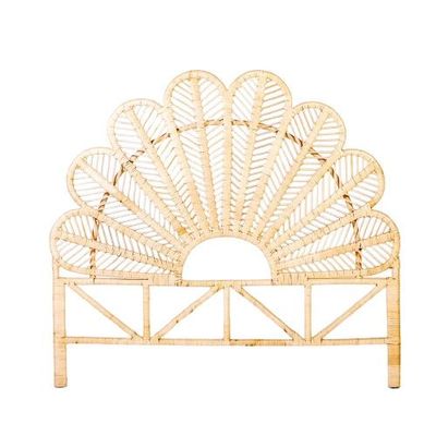 Lits - Tête de lit en rotin forme fleur - DALIA - HYDILE