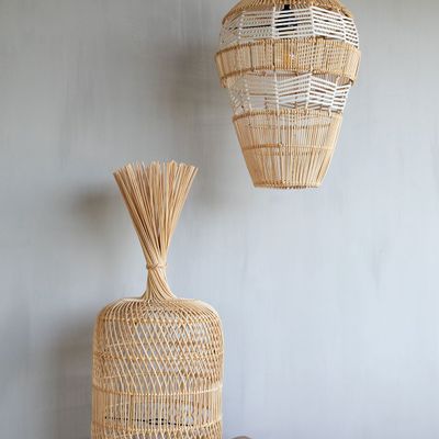 Suspensions - L'Abat-jour Vase - Naturel Blanc - M - BAZAR BIZAR LIVING