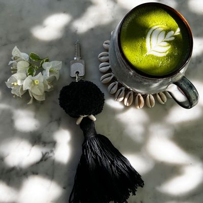 Decorative objects - The Pompom Keychain - Black - BAZAR BIZAR LIVING