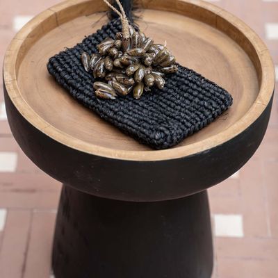 Clutches - The Raffia Clutch - Black Black - L - BAZAR BIZAR - COASTAL LIVING