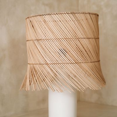 Table lamps - The Rattan Table Lamp - White Natural - BAZAR BIZAR LIVING