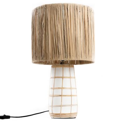 Lampes de bureau  - La Lampe de Table Skiathos - Blanc Naturel - BAZAR BIZAR - COASTAL LIVING