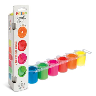 Loisirs créatifs pour enfant - Gouache couleurs spécielles 6 fluo - PRIMO