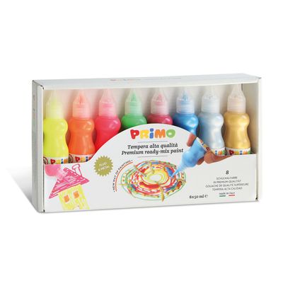 Children's arts and crafts - Ready-mix 8 colours,  fluorescent and metallic colours - MOROCOLOR ITALIA SPA