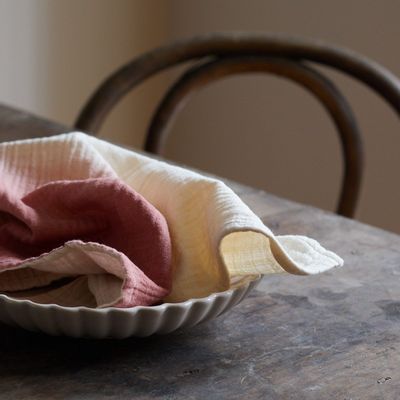 Table linen - HANDWOVEN WAFFLE TOWEL - NADIA DAFRI PARIS