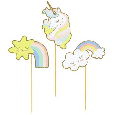 Anniversaires - Cake Toppers Licorne - Recyclable - ANNIKIDS