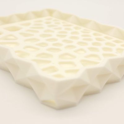 Porte-savons - Porte-savon éco-responsable à facettes rectangulaires, imprimé en 3D en matière biosourcée à base d'amidon de maïs - BEN-J-3DCRÉA