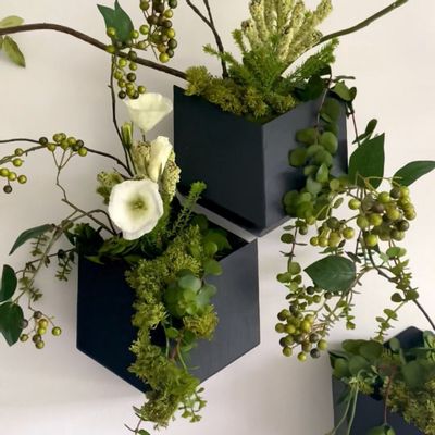 Other wall decoration - HEXA 2 hexagonal wall-mounted natural slate planter. - LE TRÈFLE BLEU