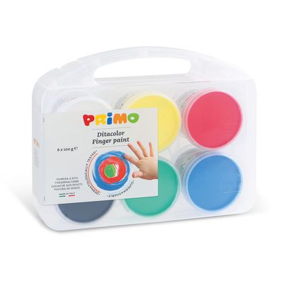 Loisirs créatifs pour enfant - Peinture au doigt 6 couleurs - PRIMO