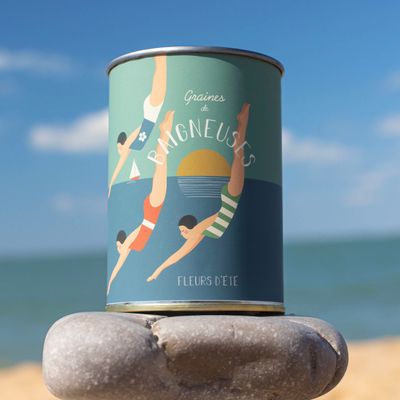 Decorative objects - Sowing kit\" Bathers\” - Wild flower mix - MAUVAISES GRAINES