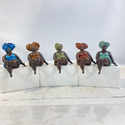 Sculptures, statuettes et miniatures - Sculpture en bronze "Bobaraba Yolanda" by Hamidou - MOOGOO CREATIVE AFRICA