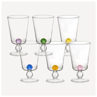 Verres à pied - 6 Verres 2 Boules - India Mahdavi - WAWW LA TABLE
