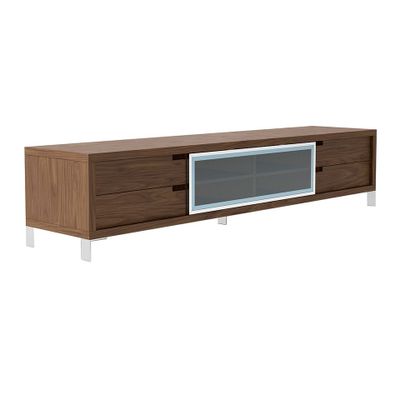 Sideboards - Walnut TV cabinet and glass drawers - ANGEL CERDÁ