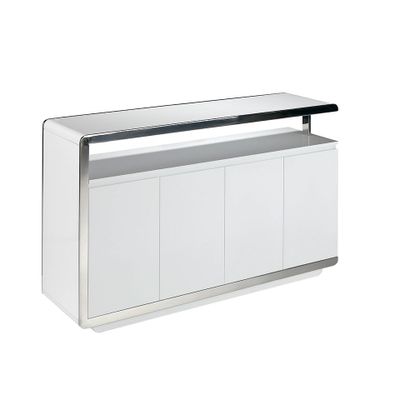Sideboards - White sideboard with steel structure - ANGEL CERDÁ