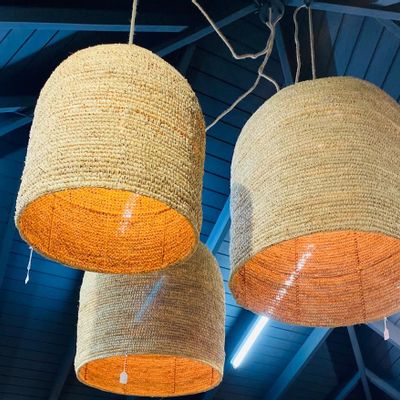 Outdoor decorative accessories - Sisal (Bali) cylindrical suspension - SCSP2 - BALINAISA