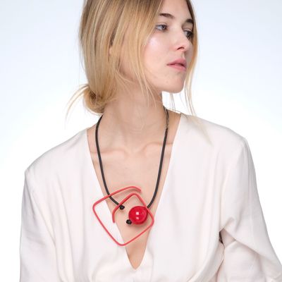 Gifts - Labyrinthe red/ black necklace - SAMUEL CORAUX - PARIS