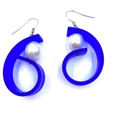 Gifts - Thinker Blue Freshwater Pearl Earrings - SAMUEL CORAUX