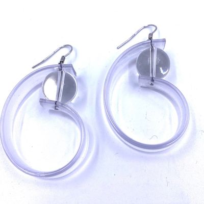 Gifts - Crystal Pearl Transparent Thinker Earring - SAMUEL CORAUX