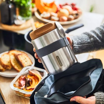 Crockery - THERMO POT B -  - 550ml Insulated Food Box - Stainless Steel - BLACK+BLUM EUROPE