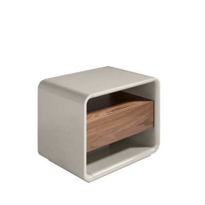 Night tables - Lacquered wood and walnut bedside table - ANGEL CERDÁ