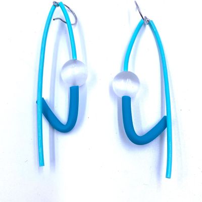 Gifts - P turquoise earring - SAMUEL CORAUX