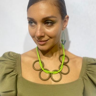 Cadeaux - Collier Hublo vert bronze - SAMUEL CORAUX