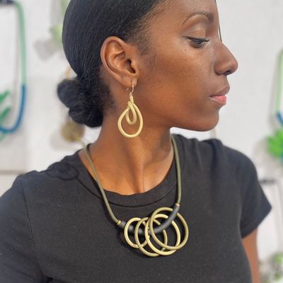 Gifts - Khaki Mini Ooo Necklace - SAMUEL CORAUX