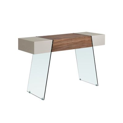 Console table - Walnut and glass console - ANGEL CERDÁ