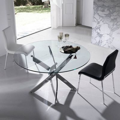 Dining Tables - Round glass dining table - ANGEL CERDÁ