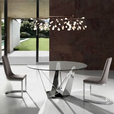 Dining Tables - Round glass dining table - ANGEL CERDÁ