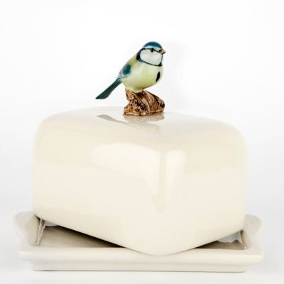 Platter and bowls - Blue Tit Butter Dish - QUAIL DESIGNS EUROPE BV