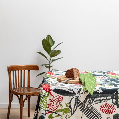 Linge de table textile - Nappe de table 100% lin - Motif RECANTO - SABIÁ DESIGN