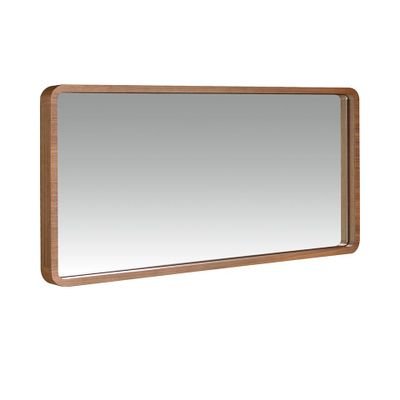 Mirrors - Rectangular wall mirror with walnut frame - ANGEL CERDÁ