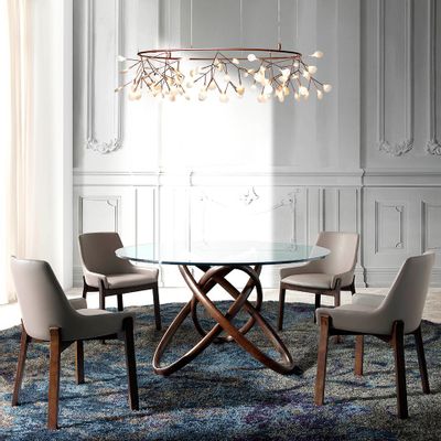 Dining Tables - Round walnut dining table - ANGEL CERDÁ