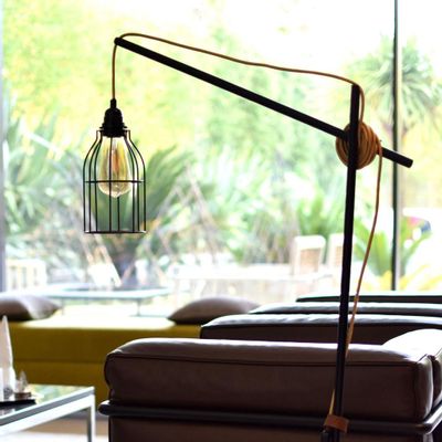 Floor lamps - ASYM Matt Black Floor Lamp - HOOPZÏ