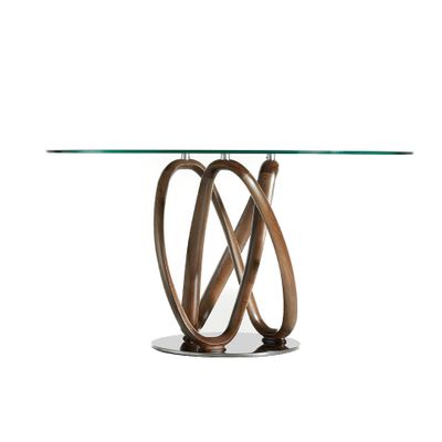 Dining Tables - Round walnut dining table - ANGEL CERDÁ