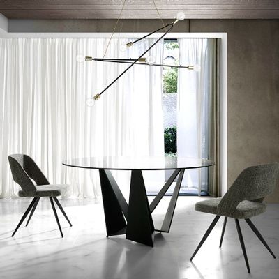 Dining Tables - Round glass dining table - ANGEL CERDÁ