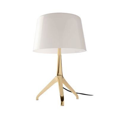 Table lamps - Table lamp golden steel and white glass - ANGEL CERDÁ