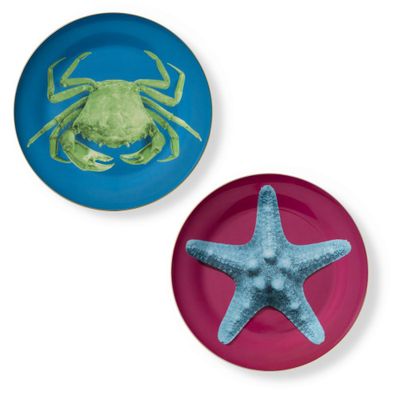 Assiettes au quotidien - Set de 2 - Jeu de Plats de Présentation Bicolore - HOME BY KRISTY