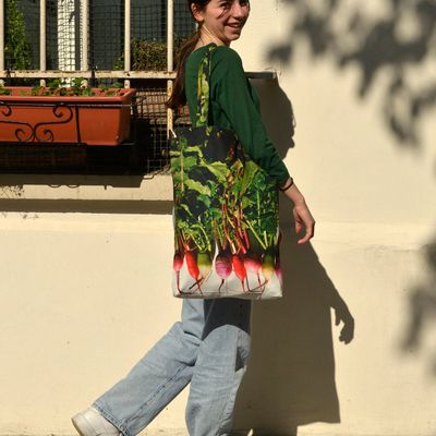 Aprons - Winter Radish large Shopping Bag - MARON BOUILLIE
