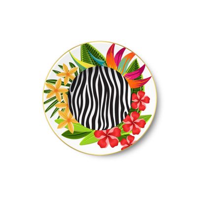 Assiettes au quotidien - Set de 4 - Jeu d’Assiettes à Dessert Animaux Bijoux - HOME BY KRISTY