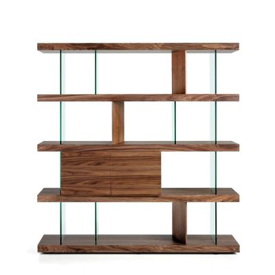 Shelves - Walnut and glass shelf - ANGEL CERDÁ