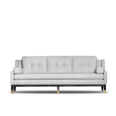 Sofas for hospitalities & contracts - Mr. Jones Sofa In Black Limed Oak Base With Polished Brass Feet - DUISTT