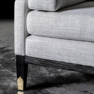 Sofas for hospitalities & contracts - Mr. Jones Sofa In Black Limed Oak Base With Polished Brass Feet - DUISTT