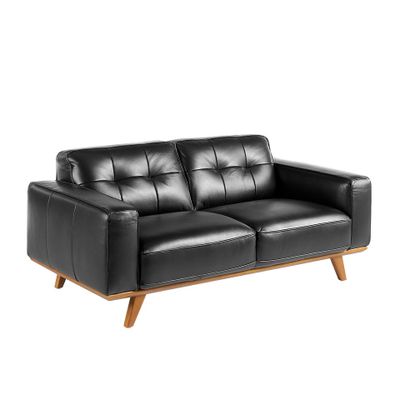 Sofas - 2 seater upholstered black cowhide sofa - ANGEL CERDÁ