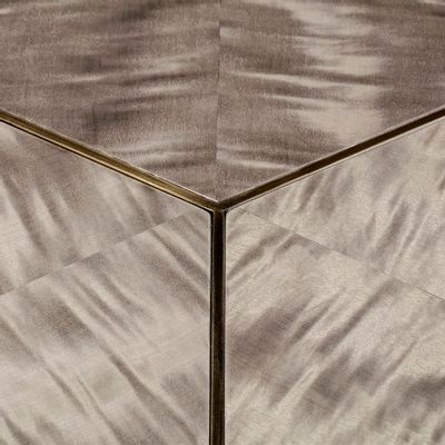 Tables Salle à Manger - Table d'Appoint Ray en Bois Sikomoro Gris Clair - DUISTT